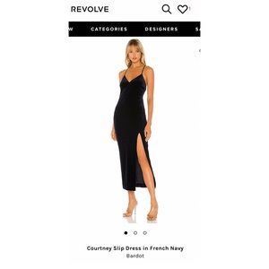 Revolve “Bardot” Velvet Dress